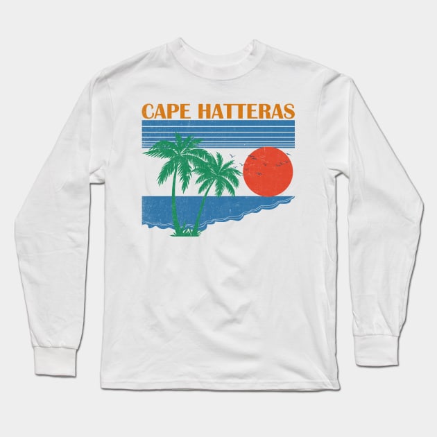 Cape Hatteras \\ Retro Vintage Design Long Sleeve T-Shirt by KianOlsen Art